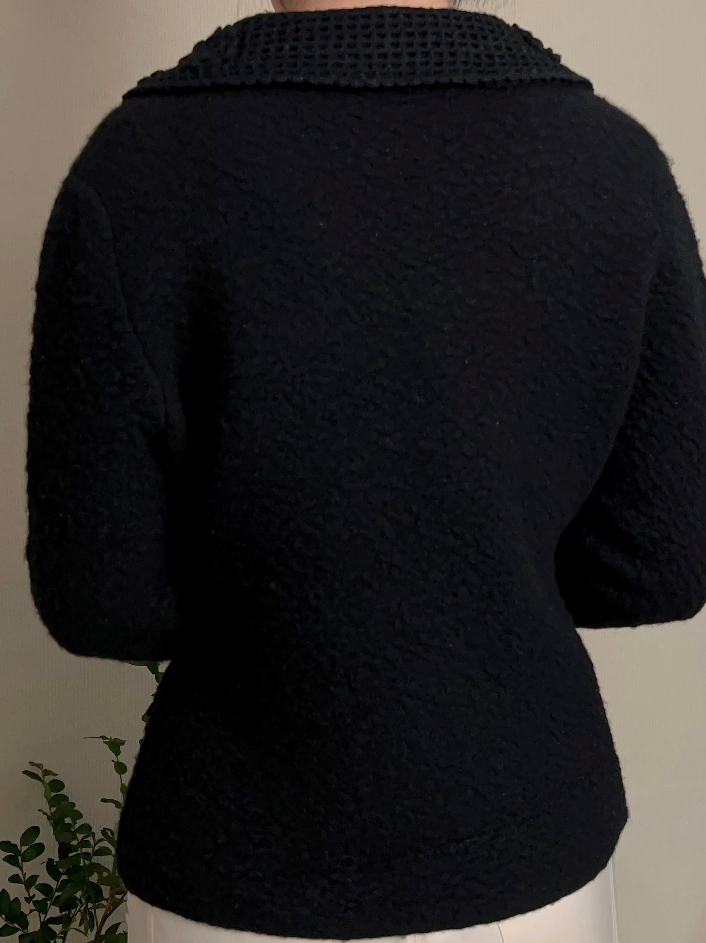 Black Cashmere Knit Jacket [size F sample sale]