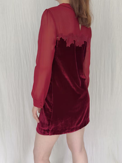 Madelynne Dress - Vino Rosso