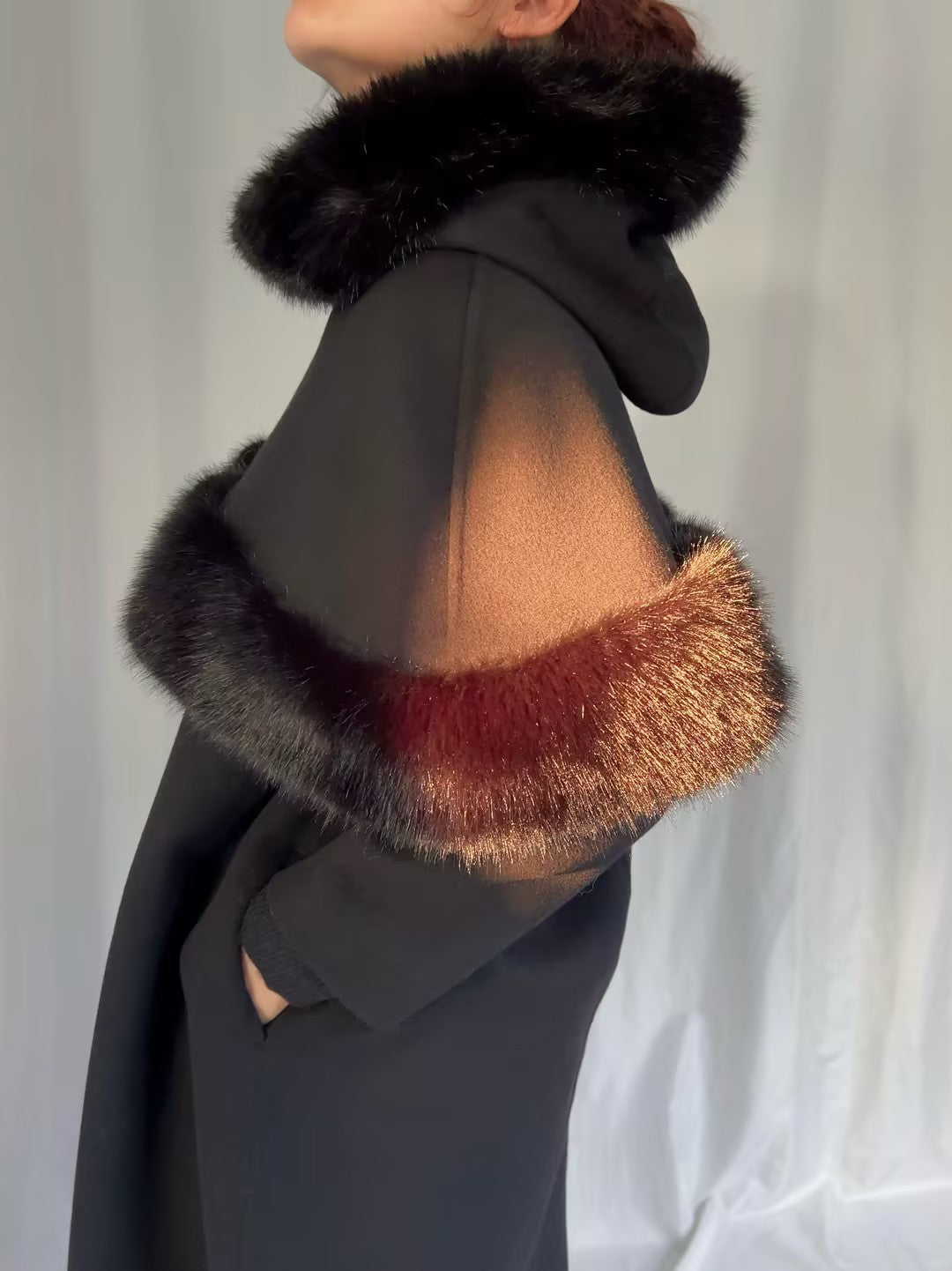 BMB Marta Wool Cape - Black