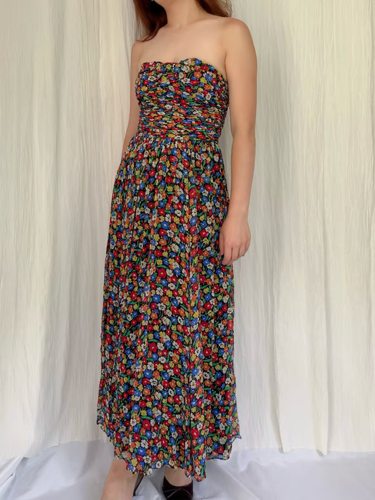 Robe mi-longue en dentelle Sohana en jaune jonquille