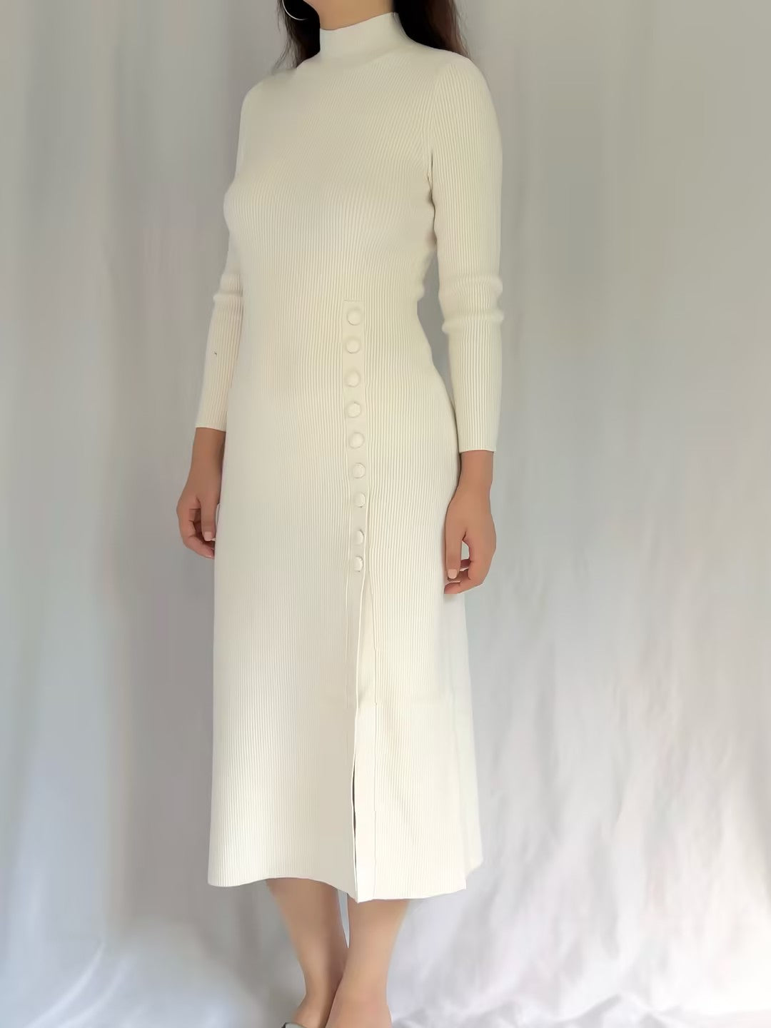 Harper Merino Dress - Ecru