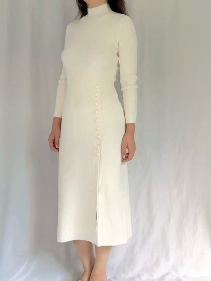 Harper Merino Dress - Ecru