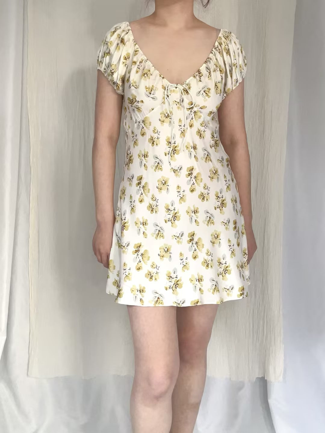 Sera Dress - Gold Frolicking Floral