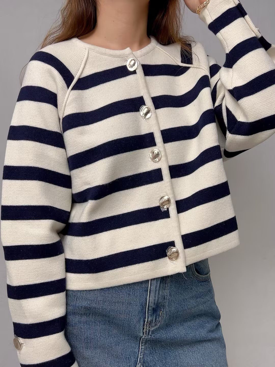 Gilet Massimo Striped Cardigan [size 1 sample sale]