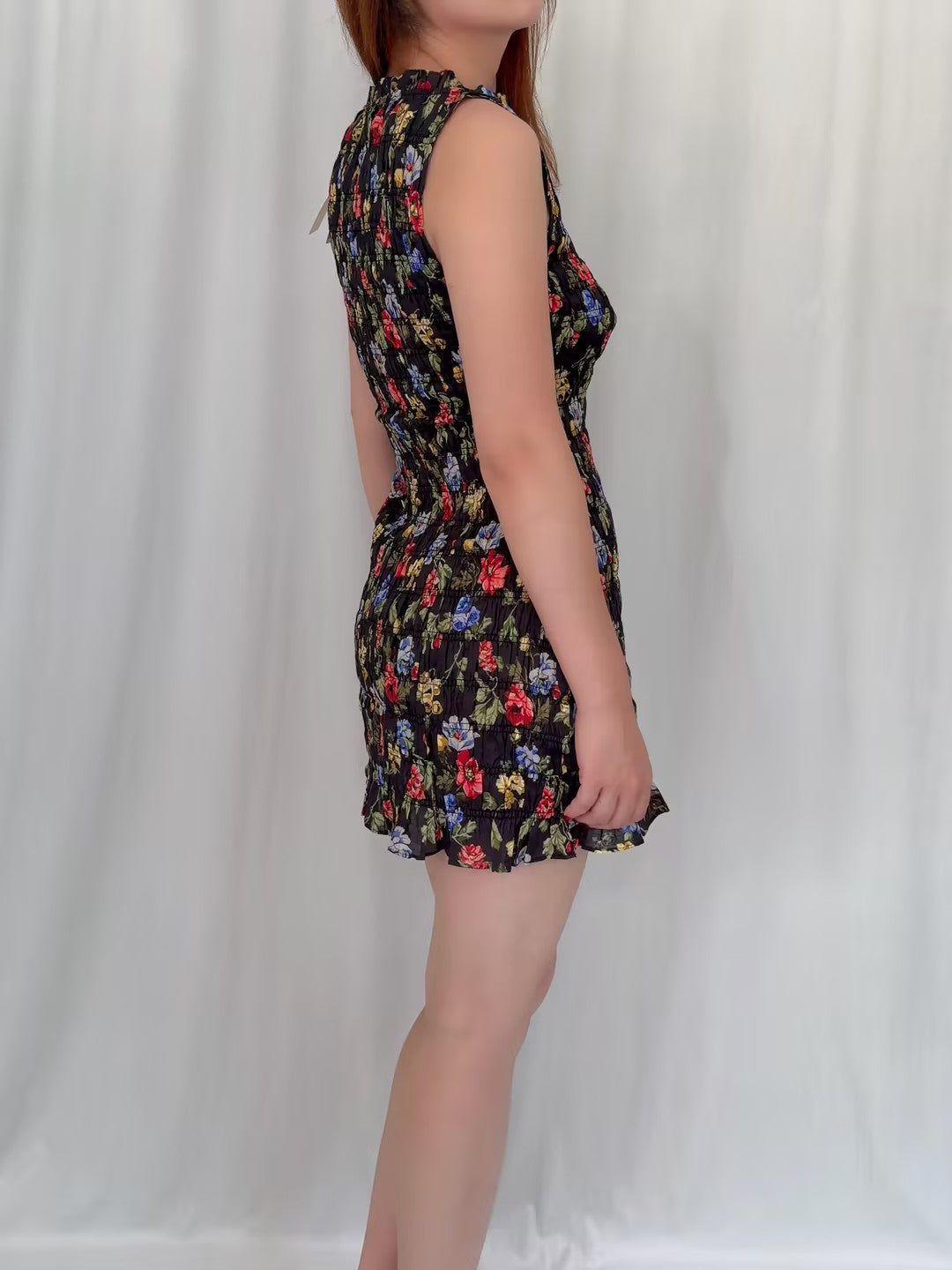 Gianna Dress - Noir Wild Rose
