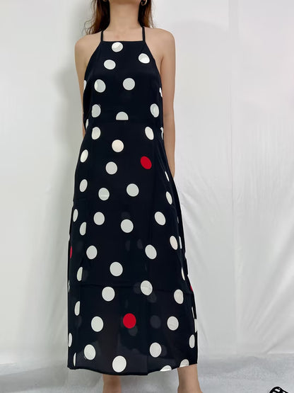 RP Jeet Silk Midi Dress in Polka Dot