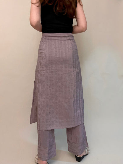 2-In-1 Layered Jacquard Skirt