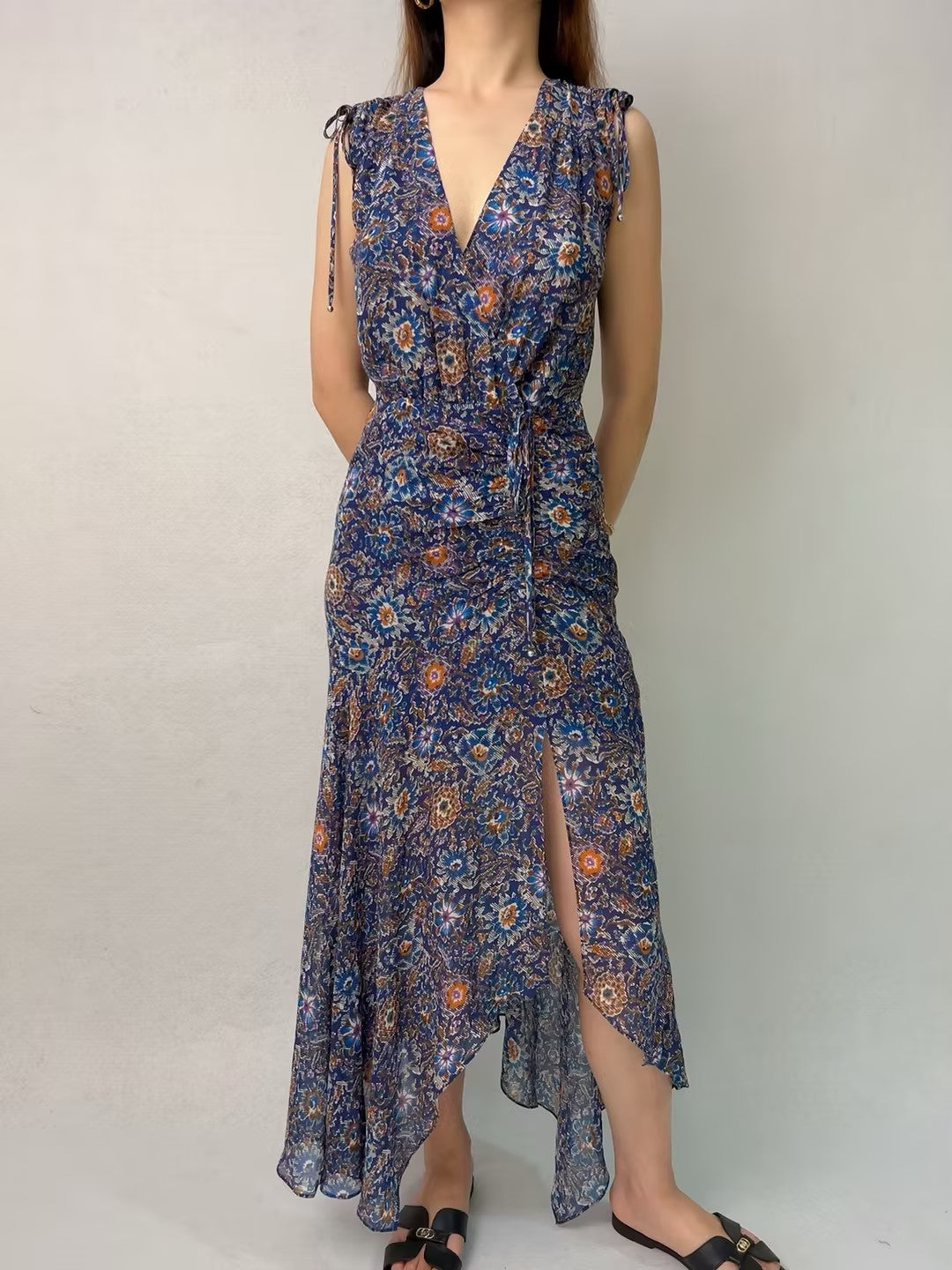 Robe longue à fleurs Veronica Dovima