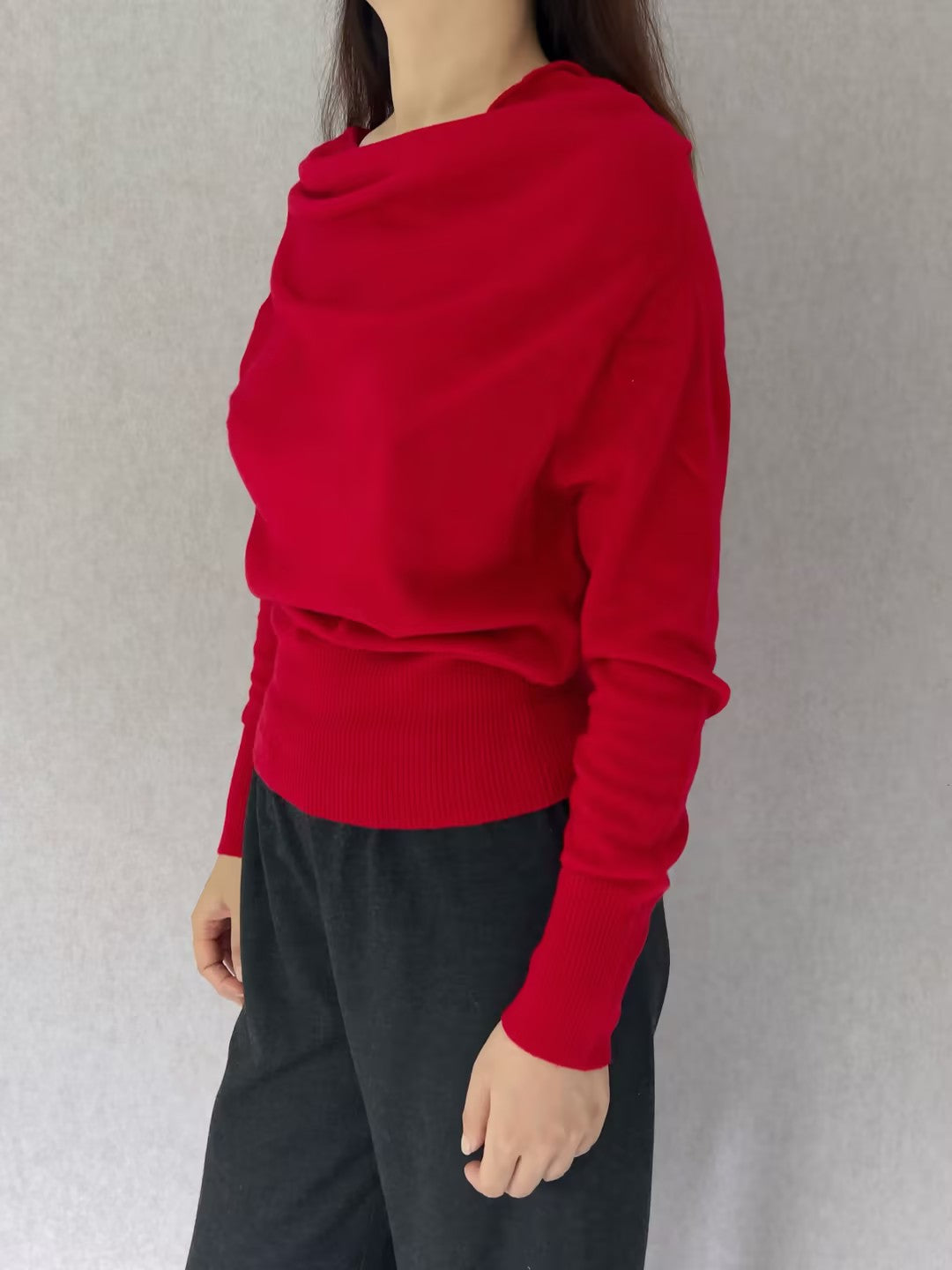 Lean On My Shoulder Eco Sweater - Red