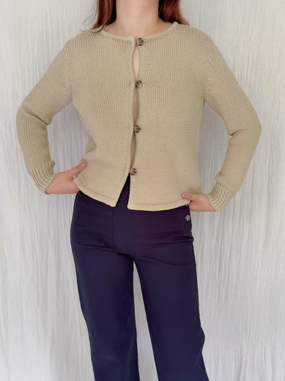 CL Deo Khaki Cotton Cardigan in XS