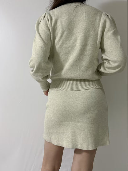 IM Kelaya Cotton-Blend Sweater in Light Grey