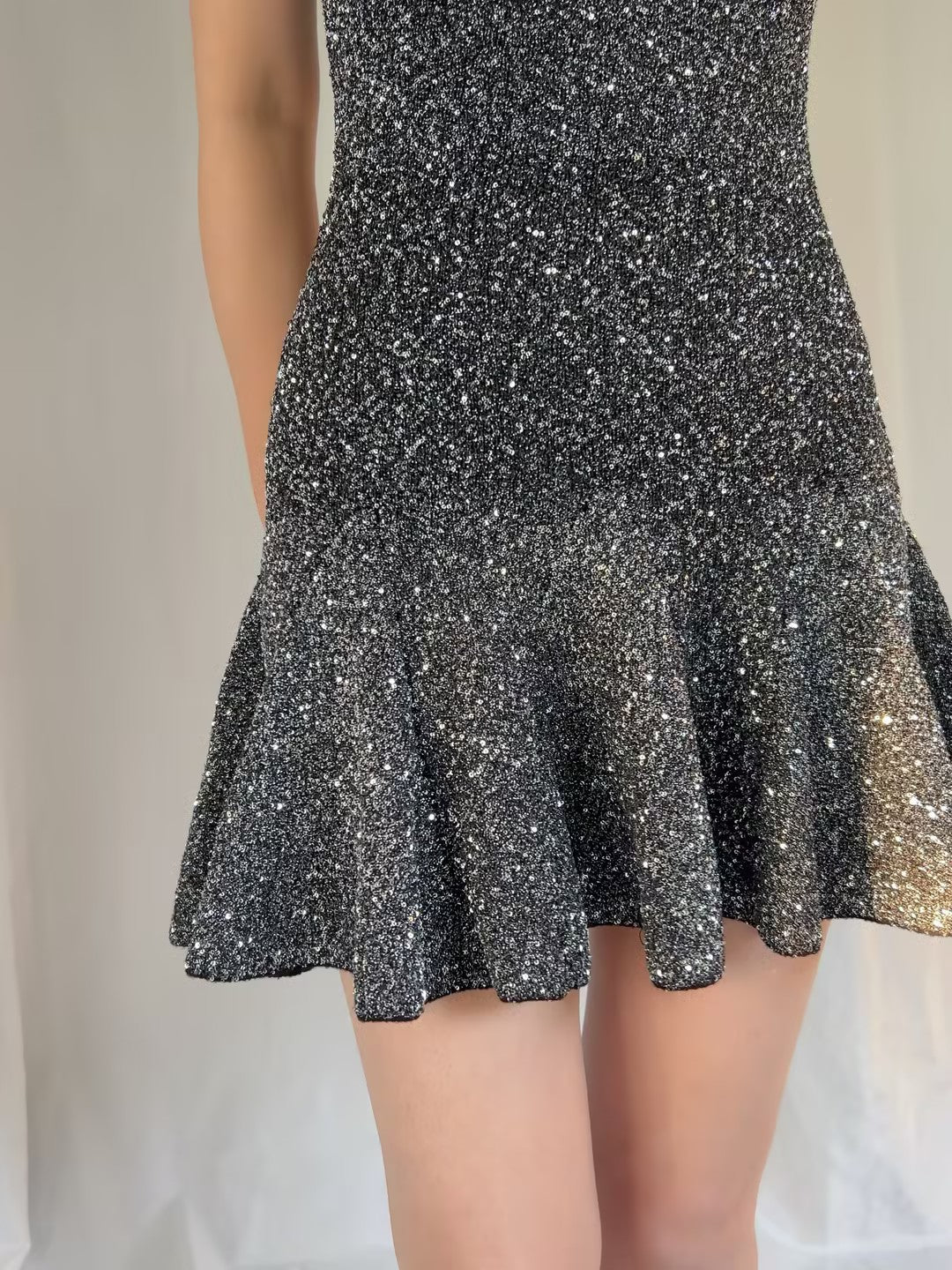 LSF Sequin Stretch Mini Dress - Black