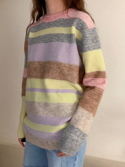 Multicolor Stripe Mohair Sweater