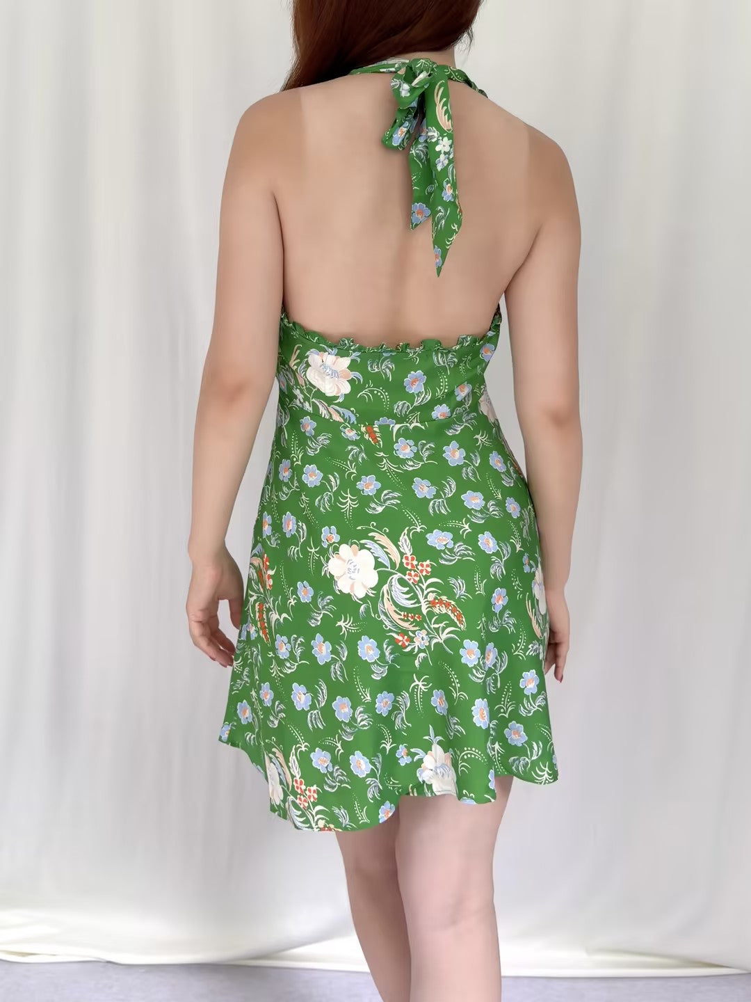 Mararin Mini Dress - Emerald Hollyhock Hills