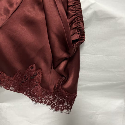 Fern Satin Short - Romance Burgundy