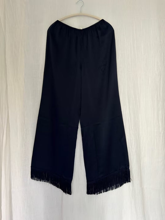 Lavon Fringe Pant - Deep Navy in M
