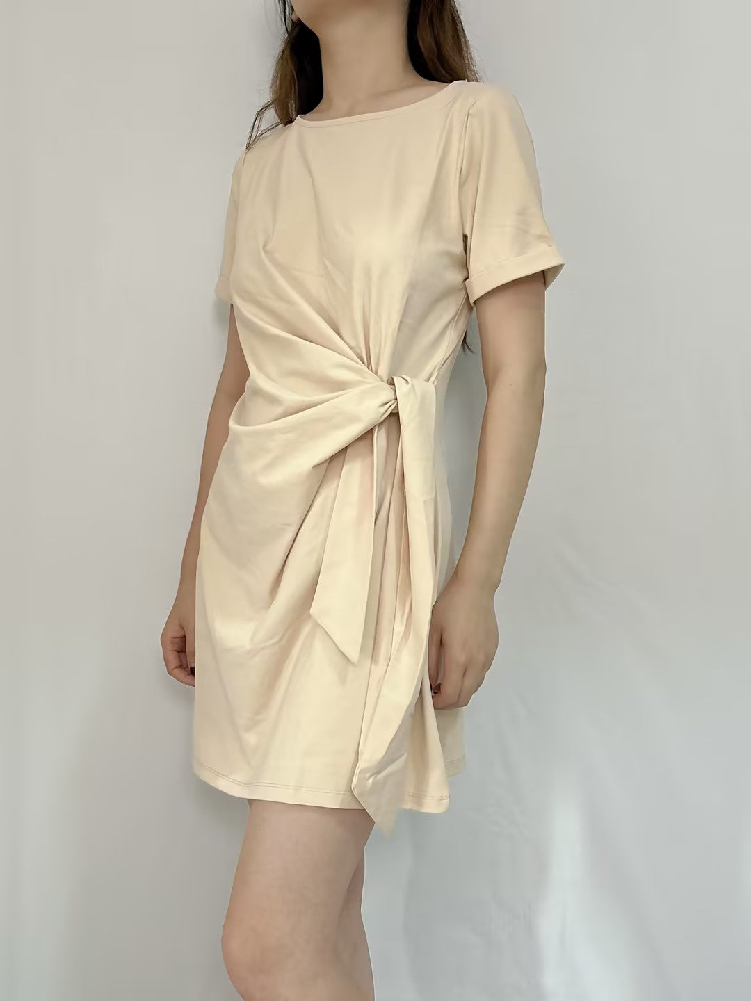 Pippa Short Cotton Dress in Cream