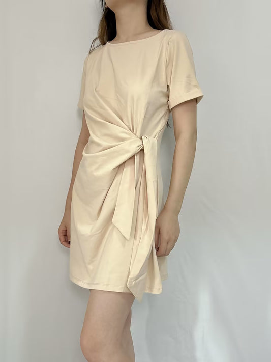 Pippa Short Cotton Dress in Cream