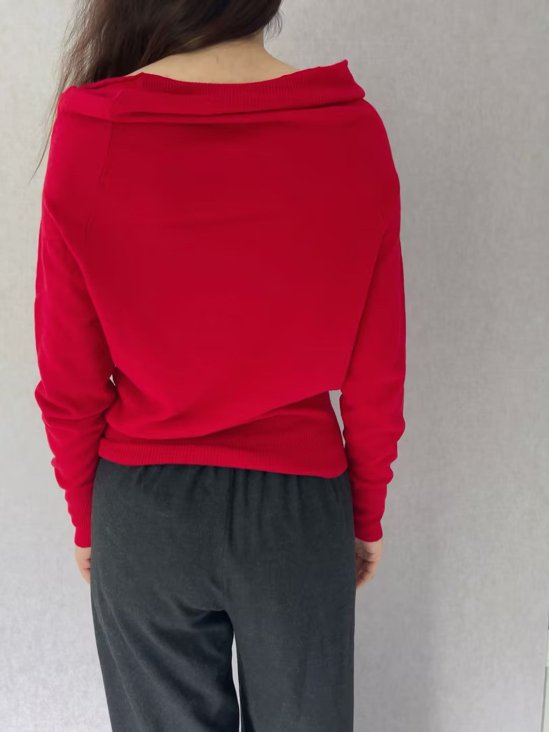 Lean On My Shoulder Eco Sweater - Red