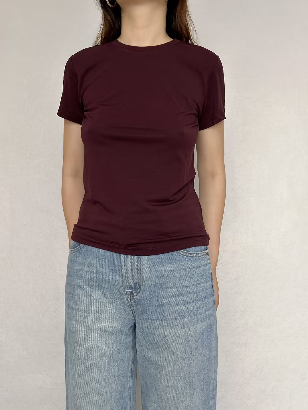 Bordeaux Tiny Tee in Pima Cotton