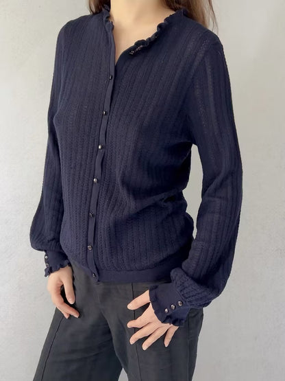 Louis Navy Cardigan [size M sample sale]