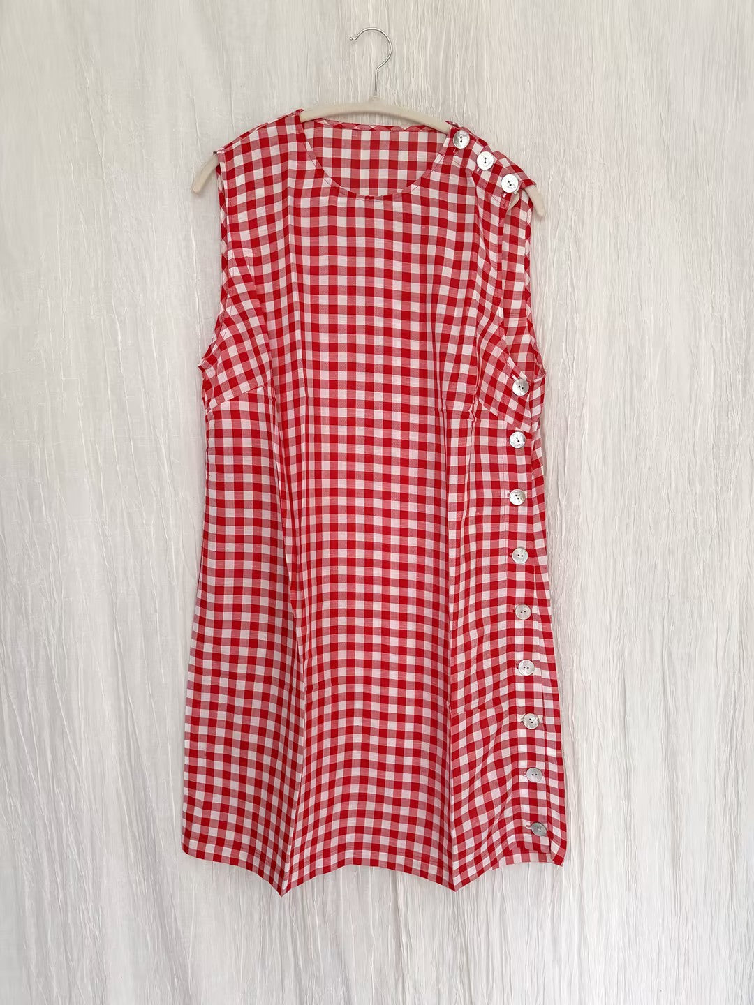 Coralie Dress - Scarlet Marilyn Gingham in US14