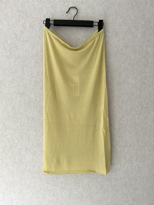 CL Faye Sheer Pistachio Skirt in S