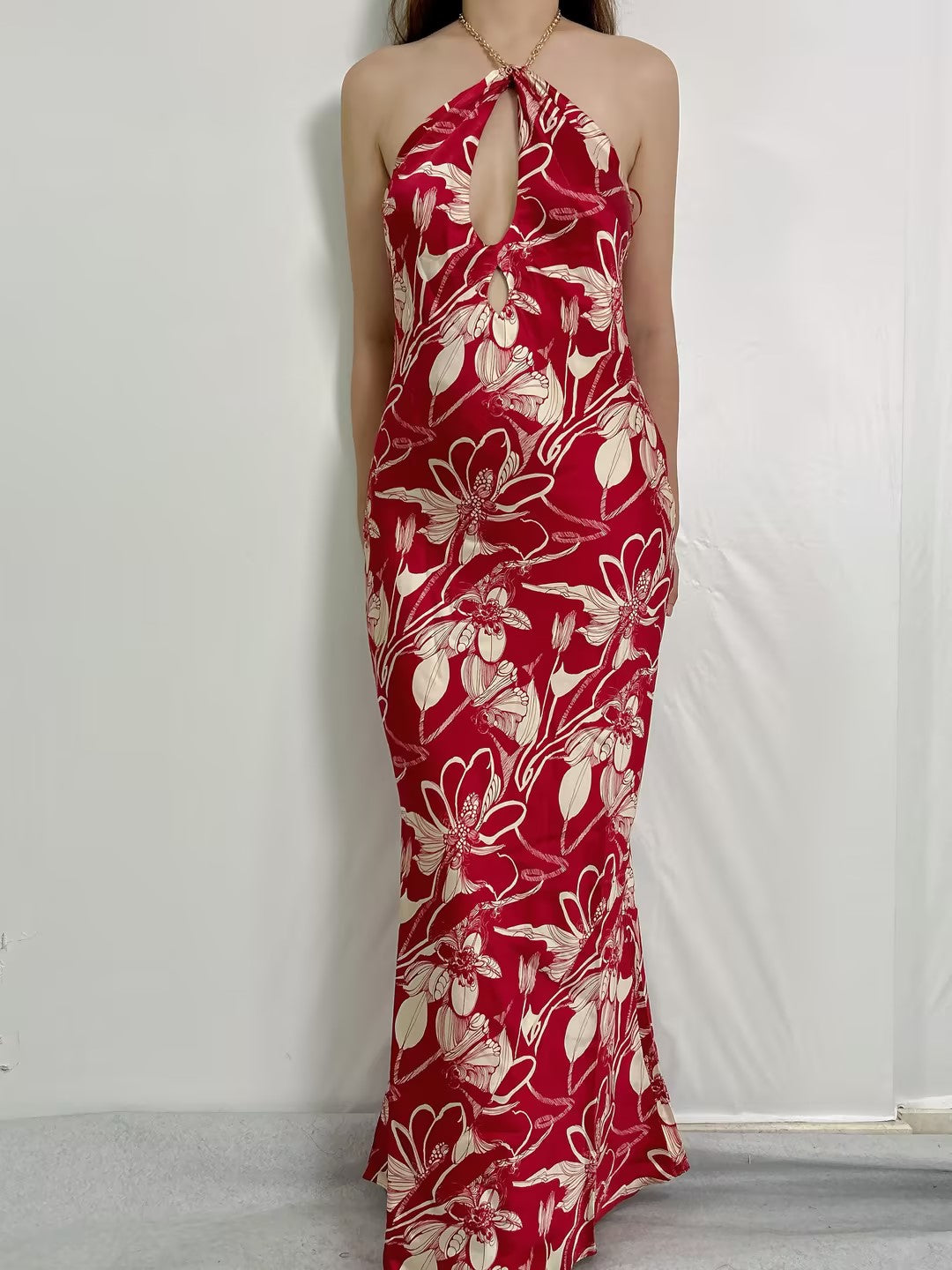 Yesenia Silk Maxi Dress [size M sample sale]