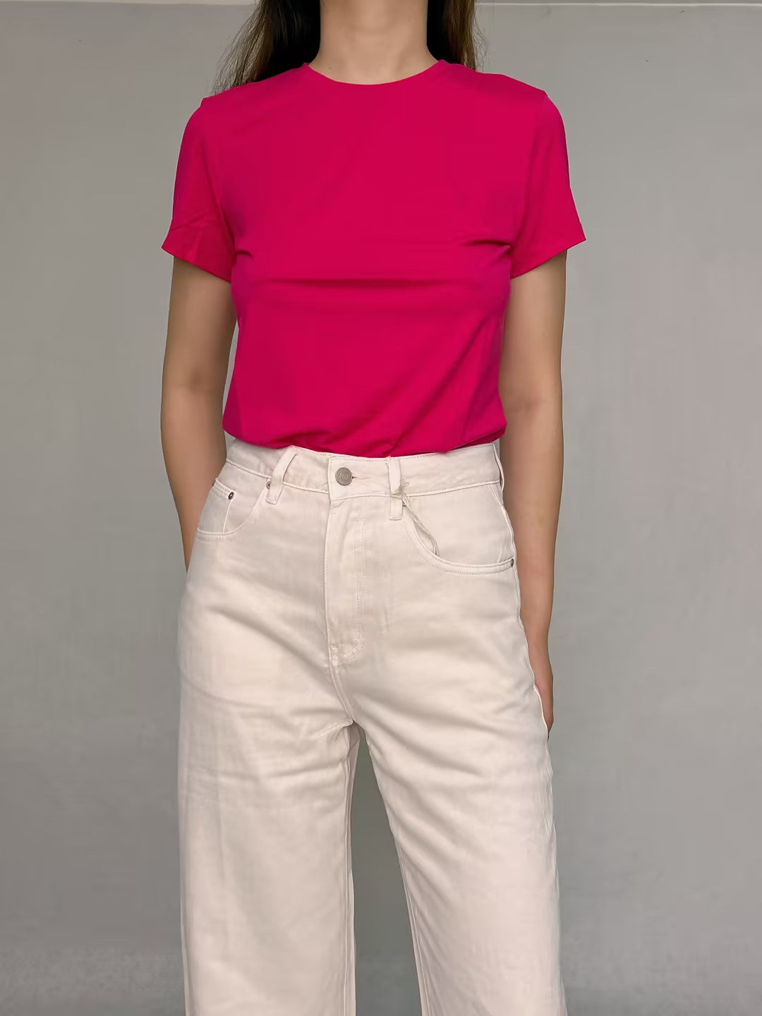 Pink Tiny Tee in Pima Cotton