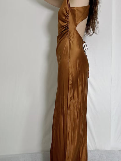 Anaiis Silk Long Dress