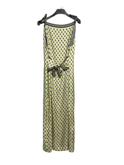 Robe mi-longue en dentelle Sohana en jaune jonquille