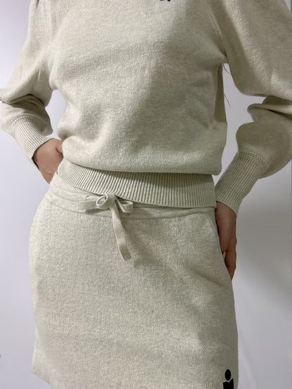 IM Kelaya Cotton-Blend Sweater in Light Grey