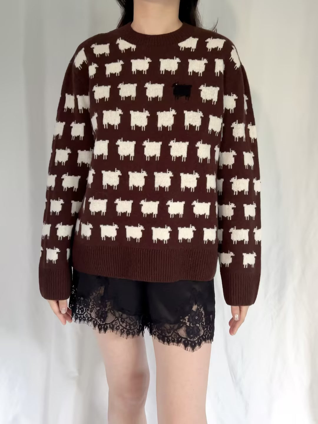 WW Women's Wool Sheep Sweater - Brown (contact for other sizes)
