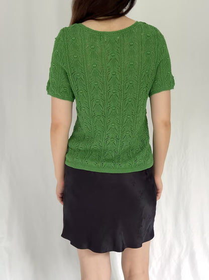 Milane Crochet Top - Green