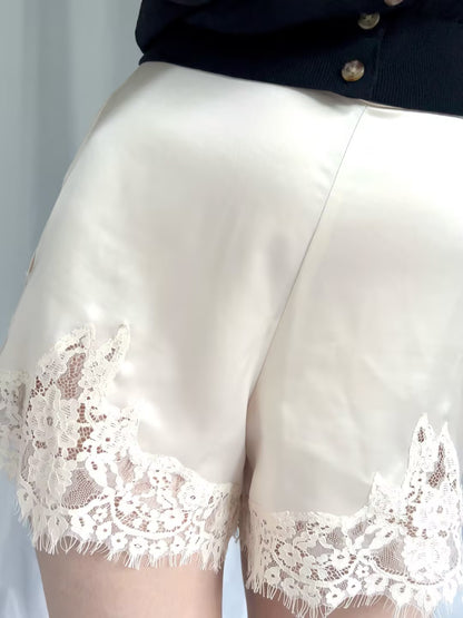 Fern Satin Short - Almond