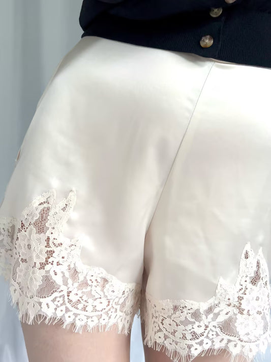 Fern Satin Short - Almond