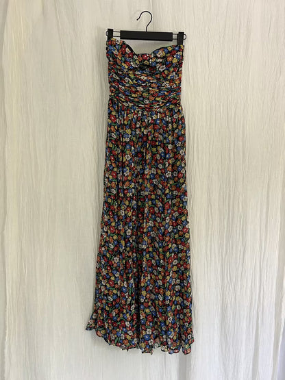 Robe mi-longue en dentelle Sohana en jaune jonquille