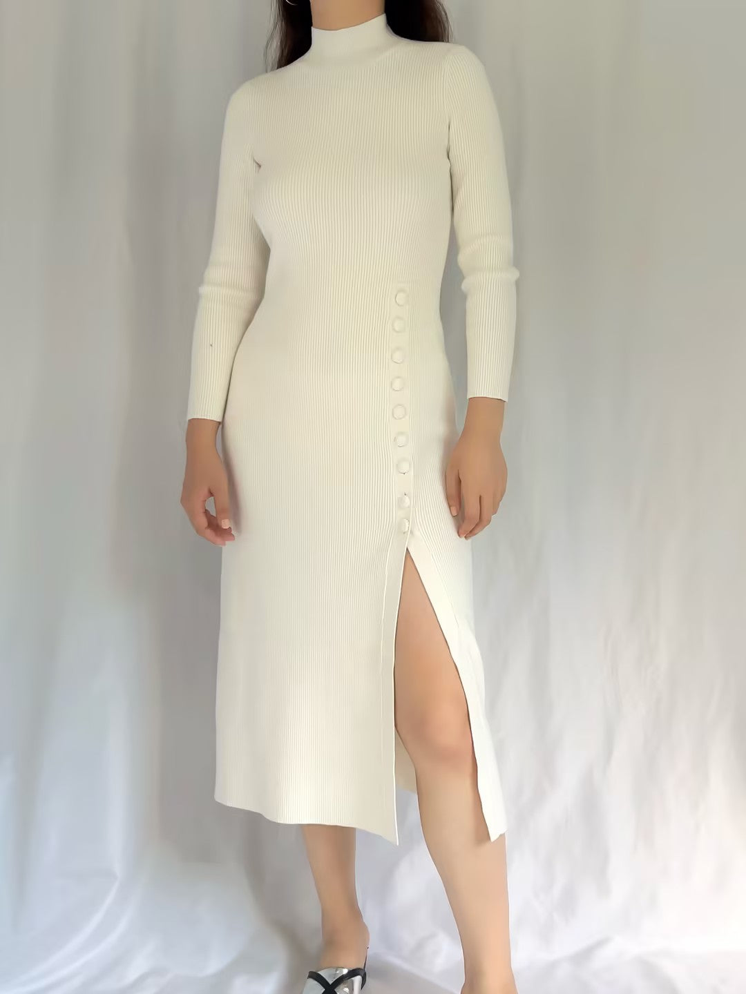 Harper Merino Dress - Ecru