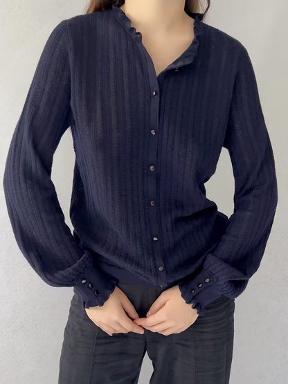 Louis Navy Cardigan [size M sample sale]