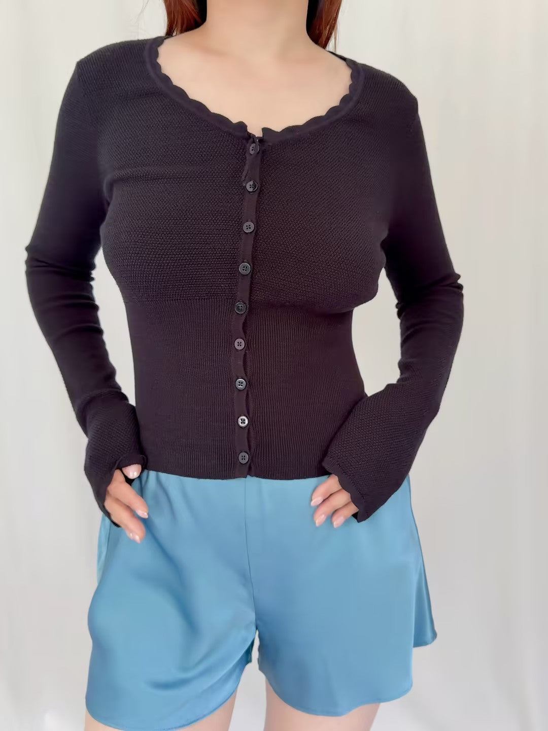 Gilet LSF Shantae en laine Fair Isle - Champagne rose