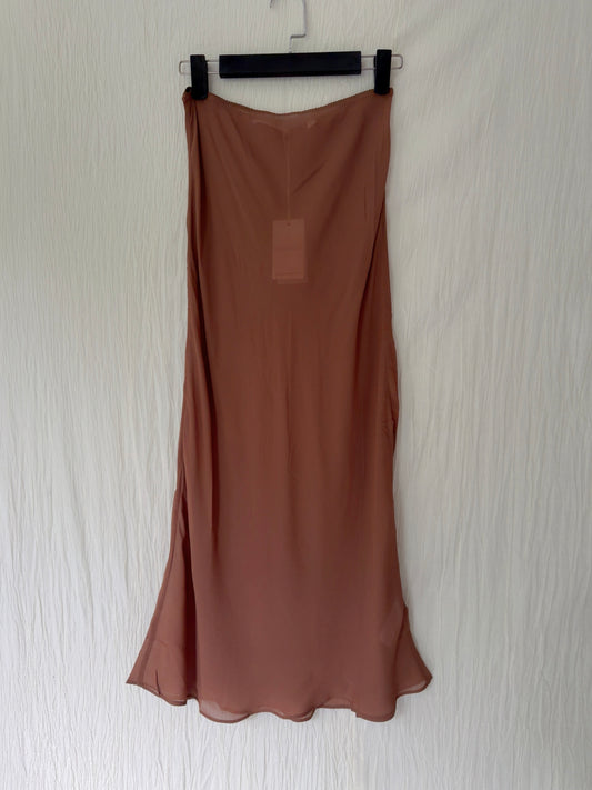 Long Skirt Slip - Carob in S