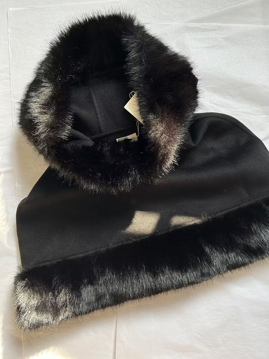 BMB Marta Wool Cape - Black