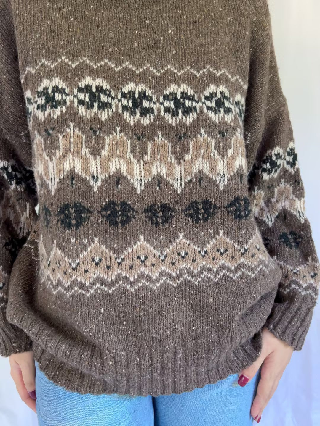 Cecie Sweater - Oak Moss Fairisle