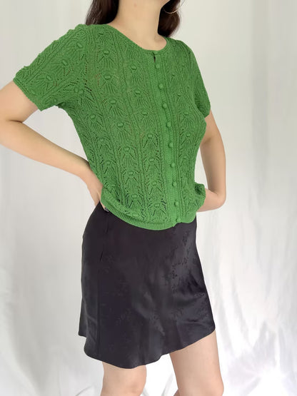 Milane Crochet Top - Green