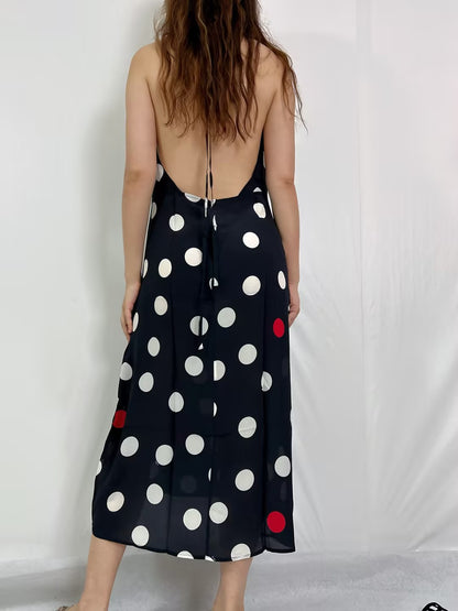 RP Jeet Silk Midi Dress in Polka Dot