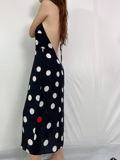 RP Jeet Silk Midi Dress in Polka Dot