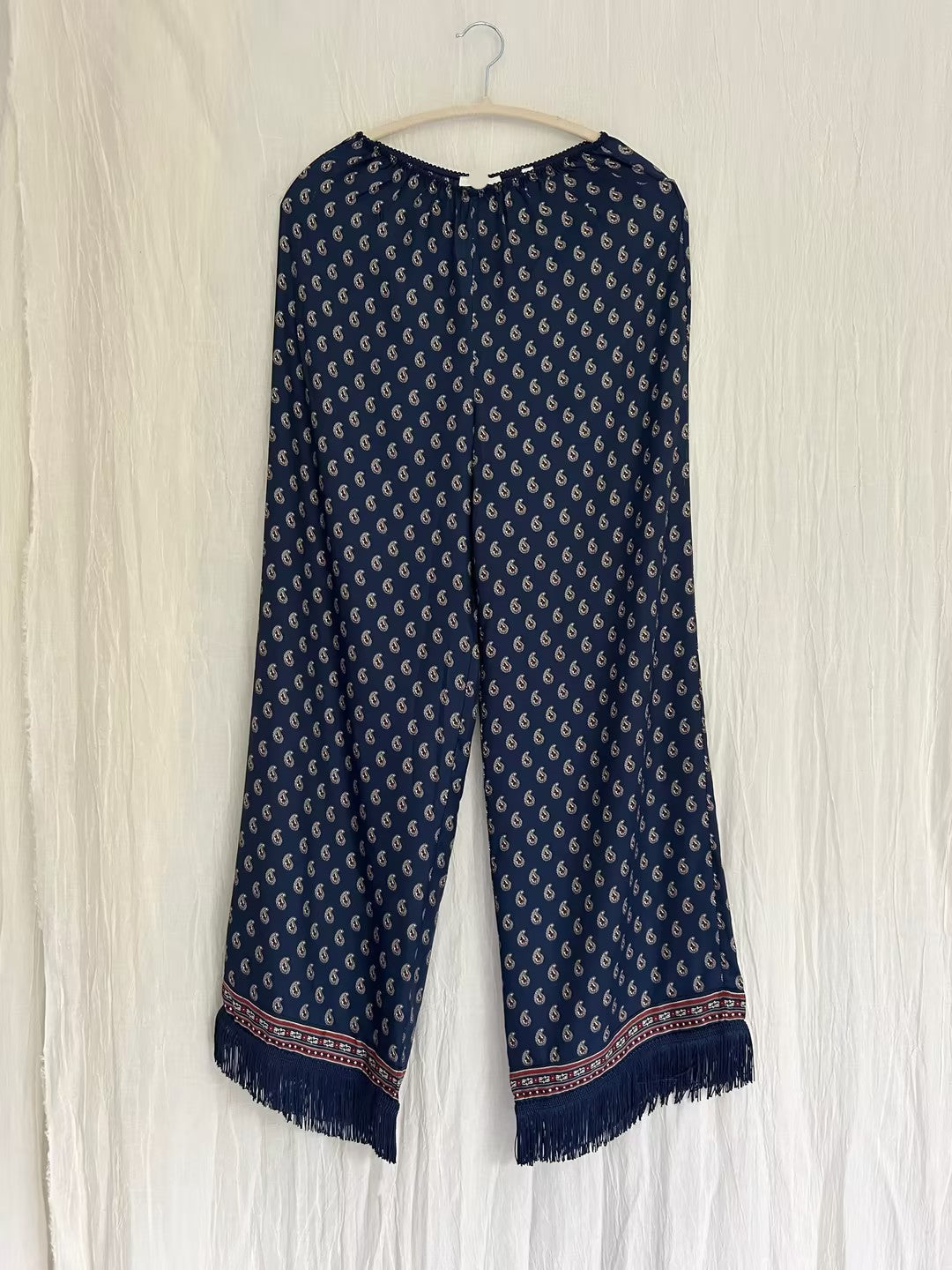 Lavon Fringe Pant - Bleu Taormina Paisley