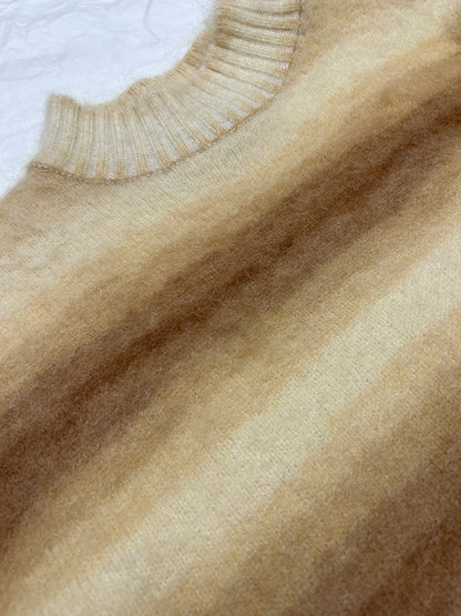 Pull en mohair à bandes ombrées 