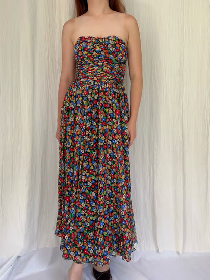 Robe mi-longue en dentelle Sohana en jaune jonquille
