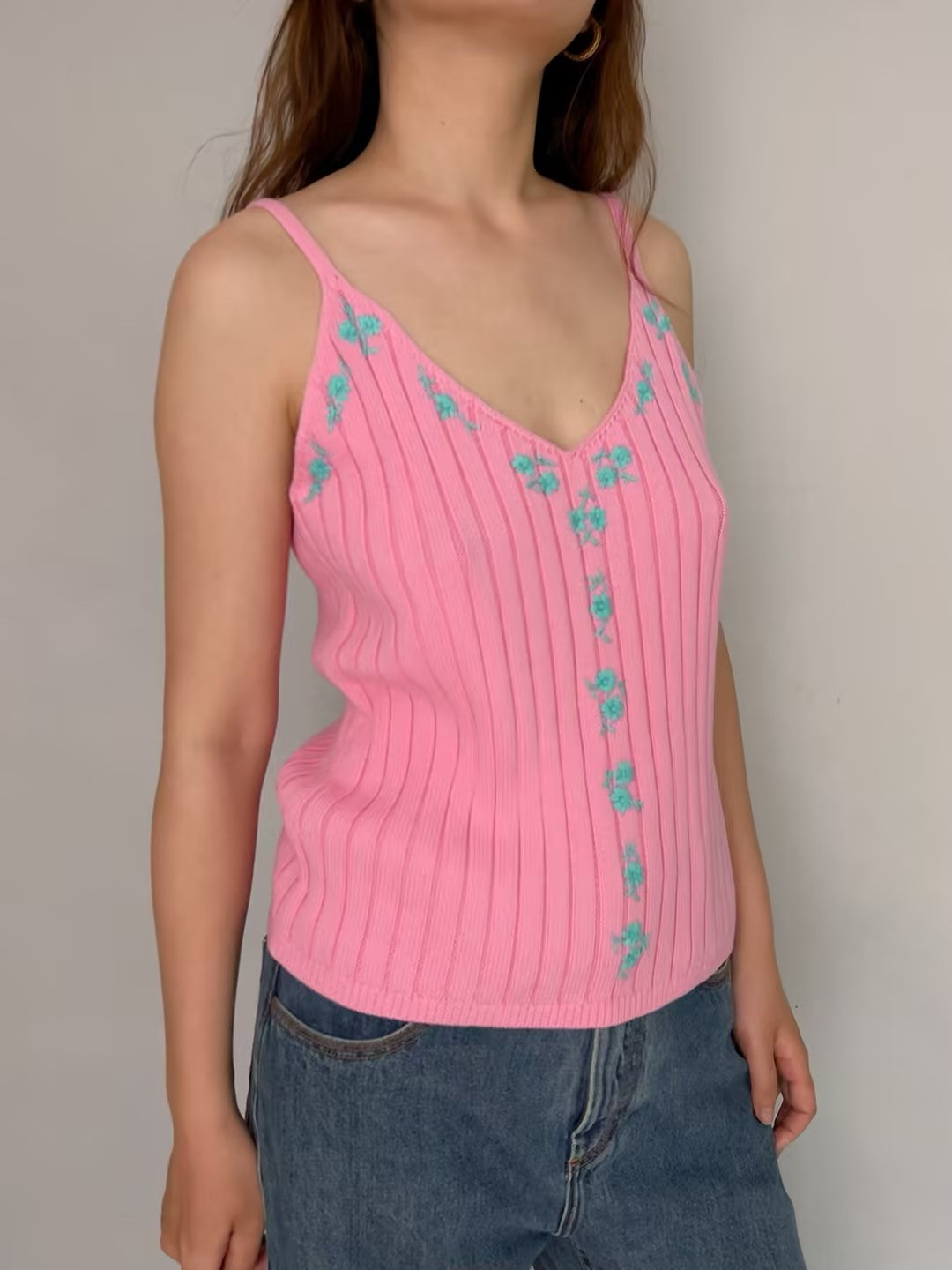 Ania Knit Tank Top Pink [size M sample sale]